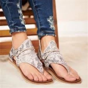 sparta snakeskin sandals